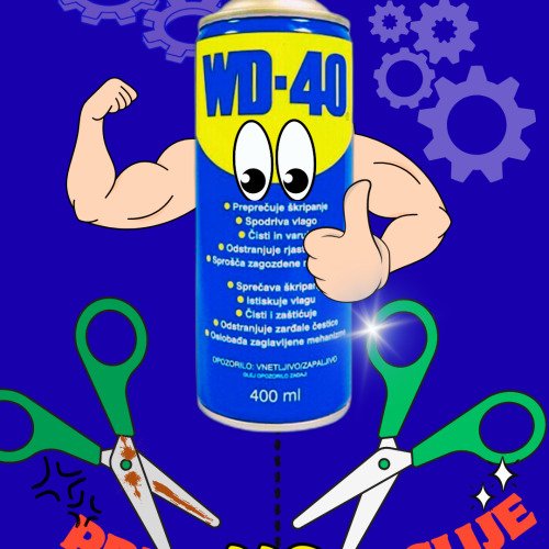 Čišćenje zahrđalih škara uz WD-40 – brzo i lako